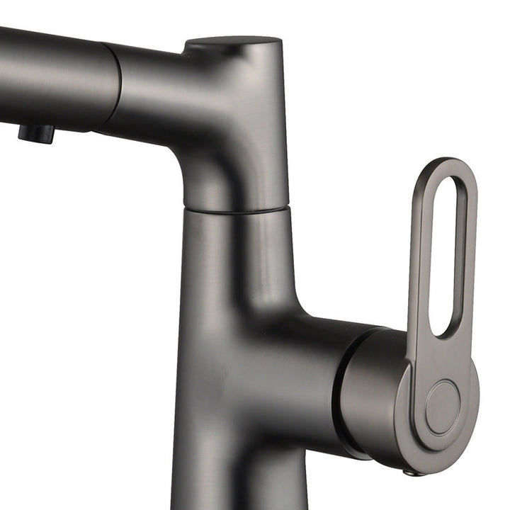 Lisslune | Contemporary Style Center Basin Faucets Lever Handles Faucets for Bathroom