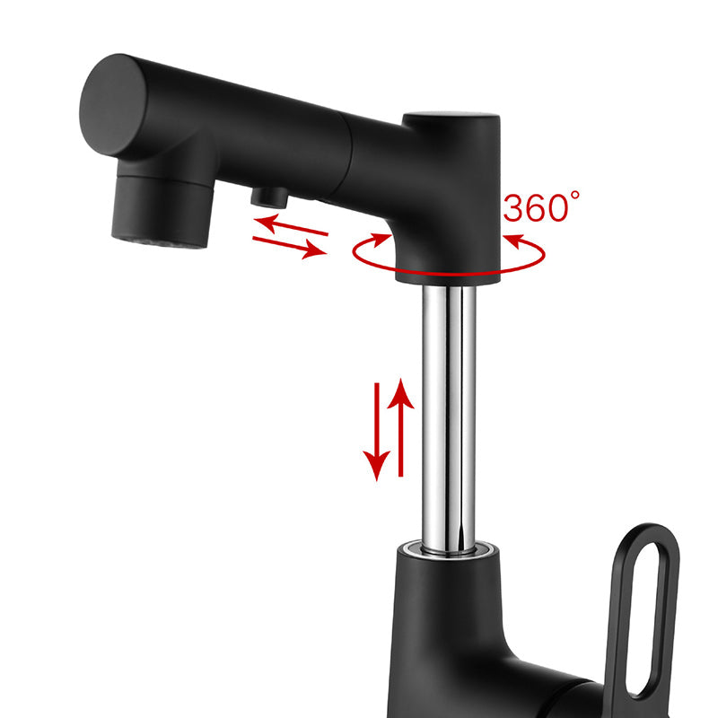 Lisslune | Contemporary Style Center Basin Faucets Lever Handles Faucets for Bathroom