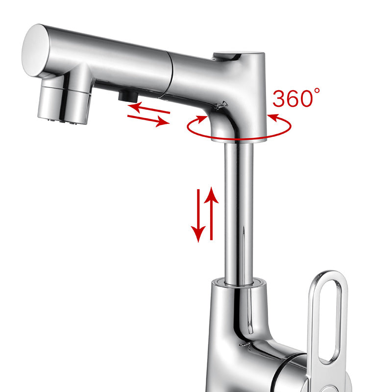 Lisslune | Contemporary Style Center Basin Faucets Lever Handles Faucets for Bathroom