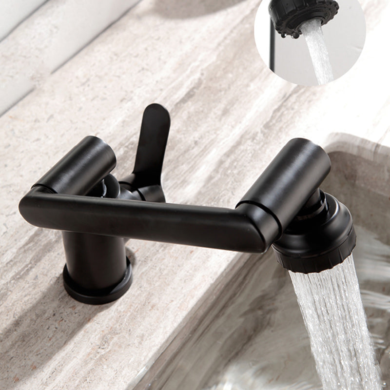 Lisslune | Swivel spout bathroom faucet single hole sink faucet with lever handle
