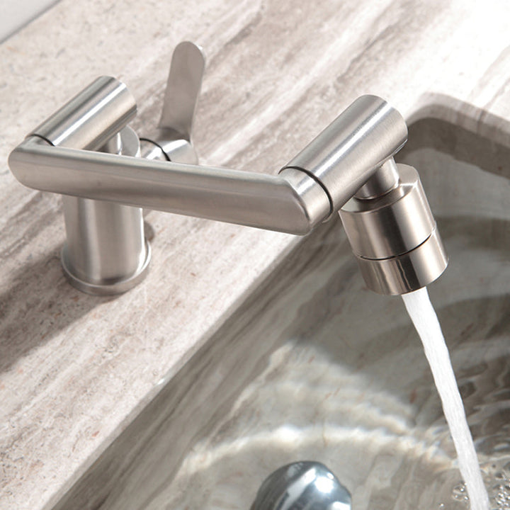 Lisslune | Swivel spout bathroom faucet single hole sink faucet with lever handle
