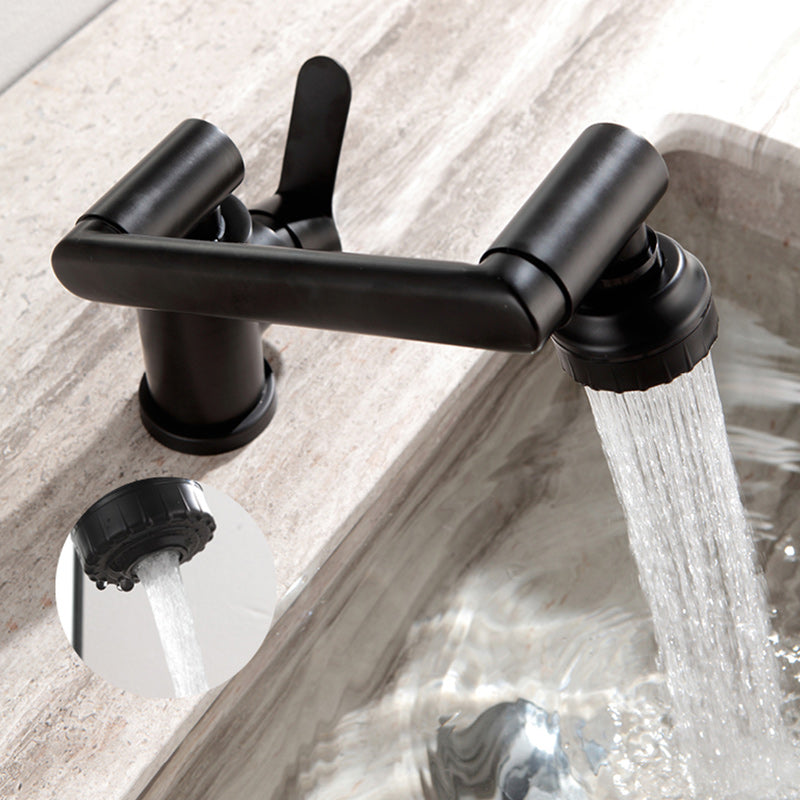 Lisslune | Swivel spout bathroom faucet single hole sink faucet with lever handle