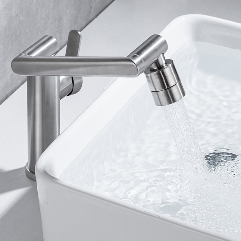 Lisslune | Swivel spout bathroom faucet single hole sink faucet with lever handle