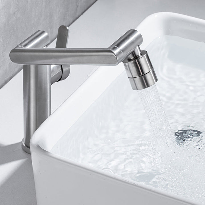 Lisslune | Swivel spout bathroom faucet single hole sink faucet with lever handle