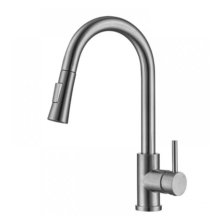 Lisslune | Modern Style Expandable Sink Faucet Single Handle Stainless Steel Sink Faucet
