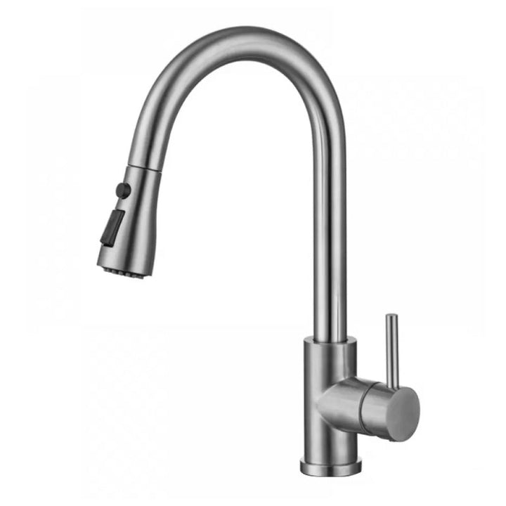 Lisslune | Modern Style Expandable Sink Faucet Single Handle Stainless Steel Sink Faucet