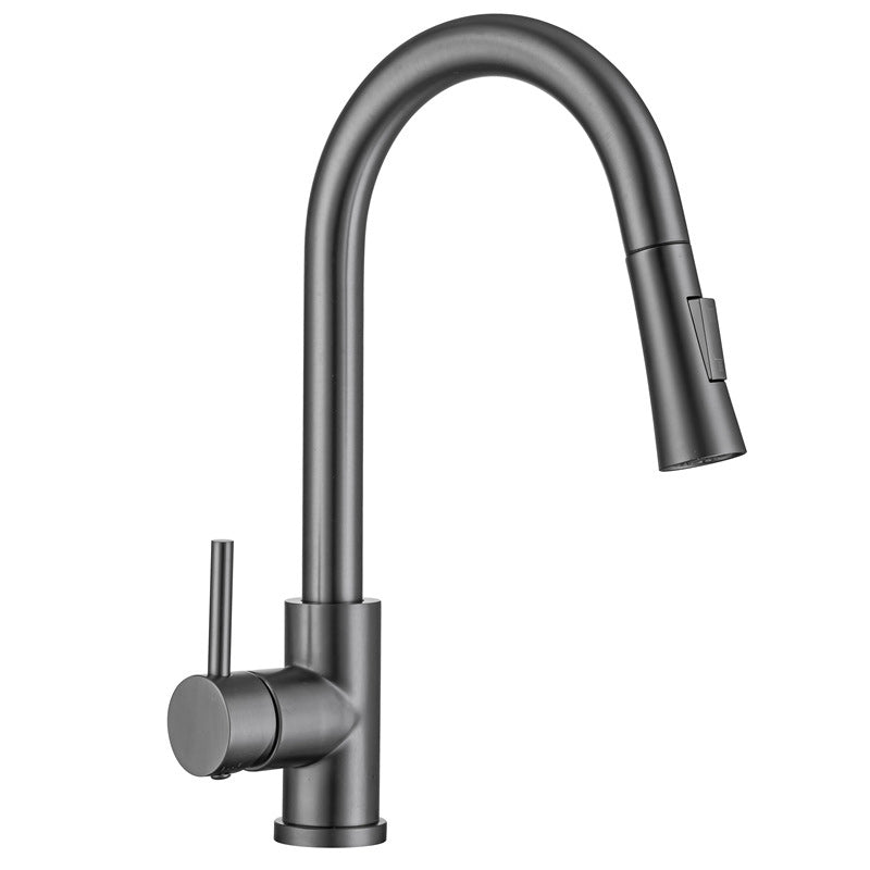Lisslune | Modern Style Expandable Sink Faucet Single Handle Stainless Steel Sink Faucet