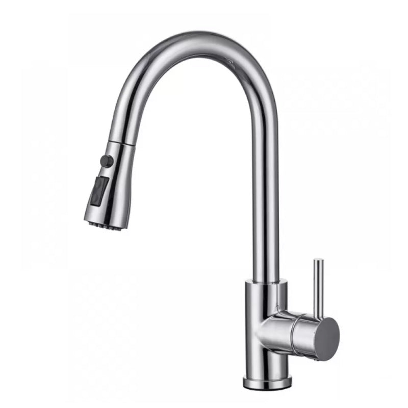 Lisslune | Modern Style Expandable Sink Faucet Single Handle Stainless Steel Sink Faucet