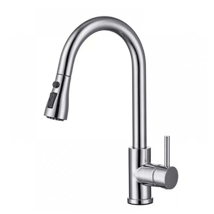 Lisslune | Modern Style Expandable Sink Faucet Single Handle Stainless Steel Sink Faucet