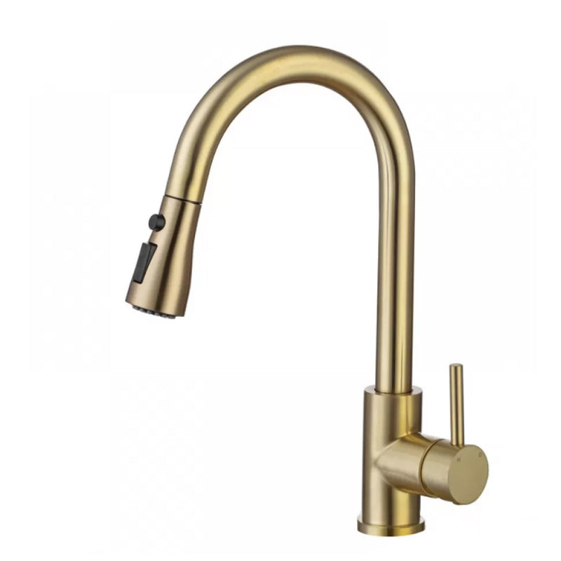 Lisslune | Modern Style Expandable Sink Faucet Single Handle Stainless Steel Sink Faucet
