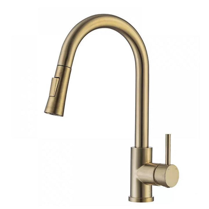 Lisslune | Modern Style Expandable Sink Faucet Single Handle Stainless Steel Sink Faucet