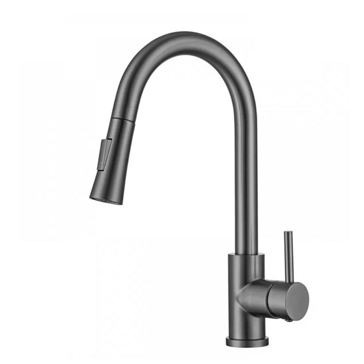Lisslune | Modern Style Expandable Sink Faucet Single Handle Stainless Steel Sink Faucet