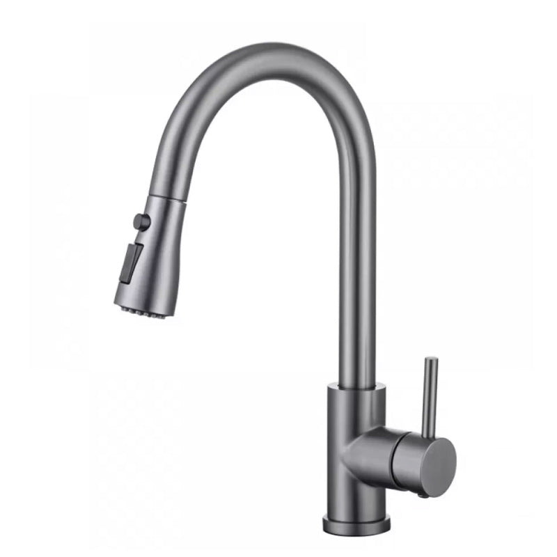 Lisslune | Modern Style Expandable Sink Faucet Single Handle Stainless Steel Sink Faucet