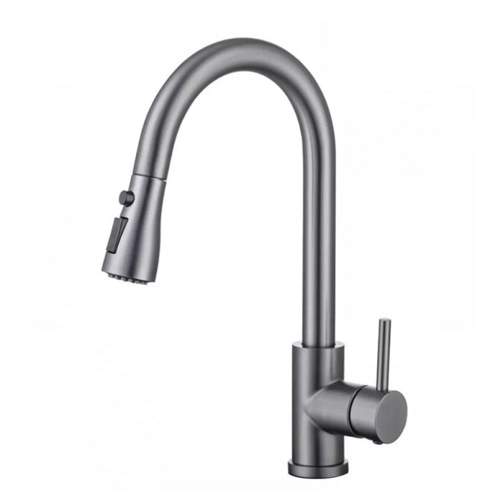 Lisslune | Modern Style Expandable Sink Faucet Single Handle Stainless Steel Sink Faucet