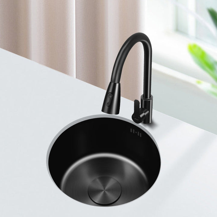 Lisslune | Classic Round Wash Basin Stainless Steel Built-in Basin Non-slip Round Basin for the Kitchen
