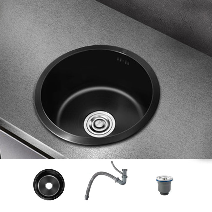 Lisslune | Classic Round Sink Stainless Steel Built-in Sink Non-Slip Round Basin for the Kitchen