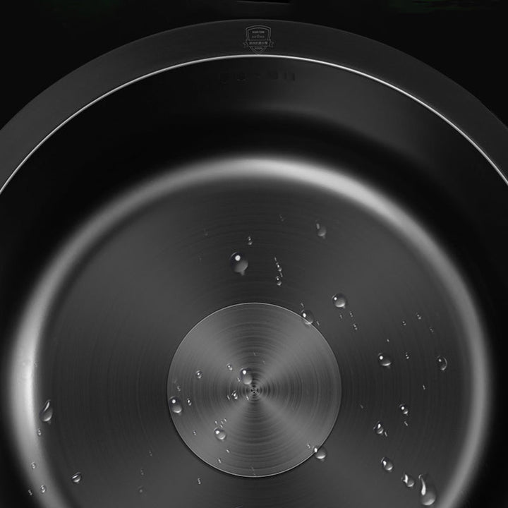 Lisslune | Classic Round Wash Basin Stainless Steel Built-in Basin Non-slip Round Basin for the Kitchen