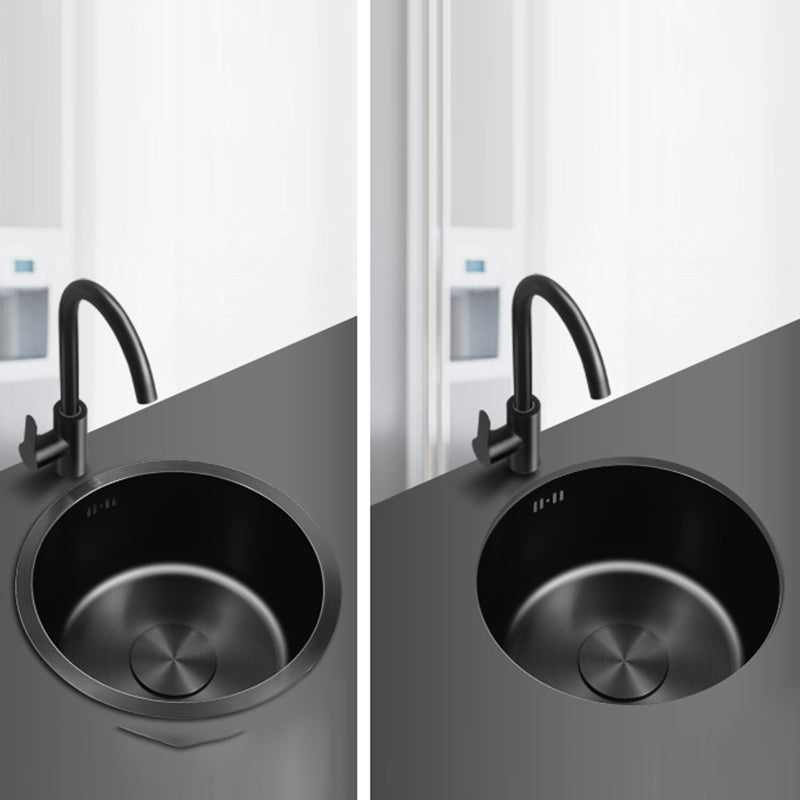 Lisslune | Classic Round Sink Stainless Steel Built-in Sink Non-Slip Round Basin for the Kitchen
