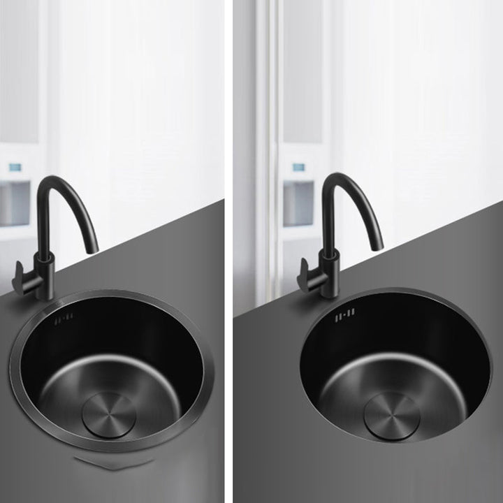 Lisslune | Classic Round Wash Basin Stainless Steel Built-in Basin Non-slip Round Basin for the Kitchen