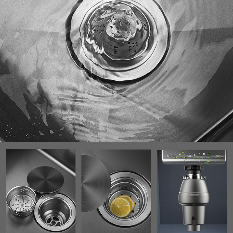 Lisslune | Classic Round Wash Basin Stainless Steel Built-in Basin Non-slip Round Basin for the Kitchen