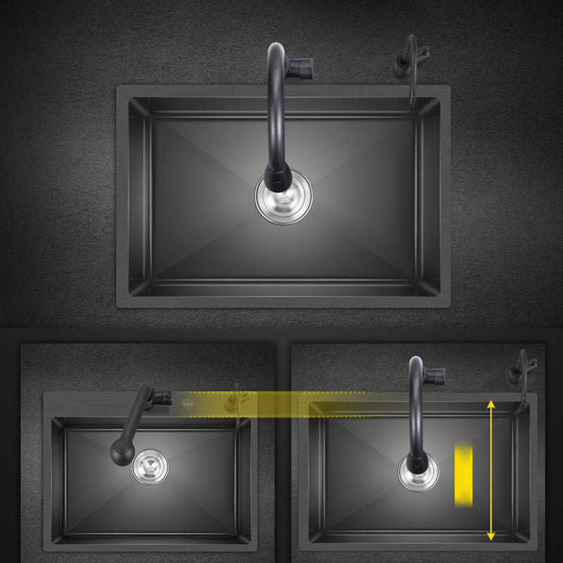 Lisslune | Classic sink made of stainless steel built-in sink with scratch-resistant basin for the kitchen