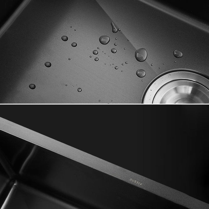 Lisslune | Classic sink made of stainless steel built-in sink with scratch-resistant basin for the kitchen