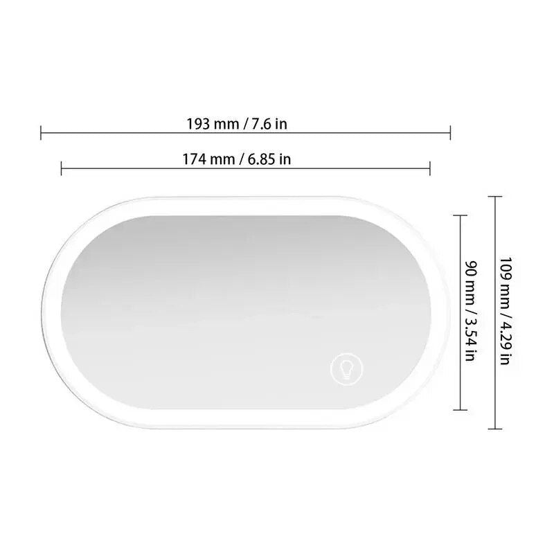 Lisslune | LED Touch Screen Car Makeup Mirror