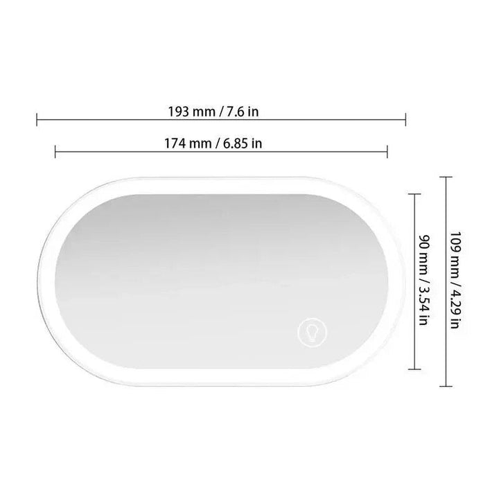 Lisslune | LED Touch Screen Car Makeup Mirror