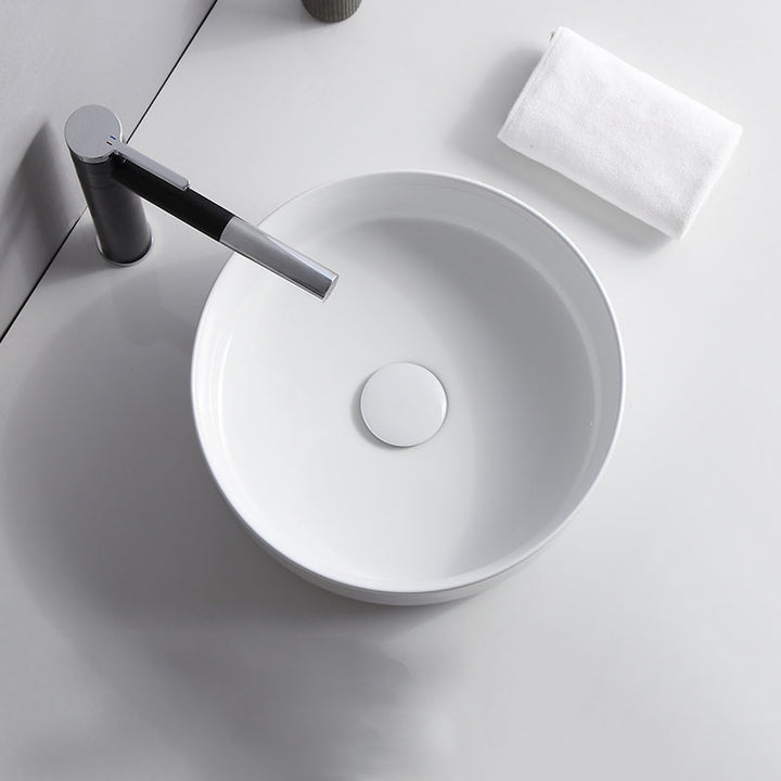 Lisslune | Modern Sink Porcelain Solid Color Round Sink