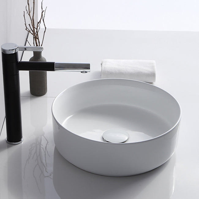 Lisslune | Modern Sink Porcelain Solid Color Round Sink
