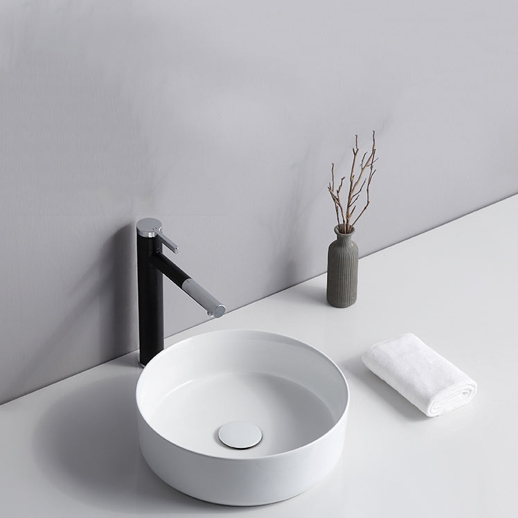 Lisslune | Modern Sink Porcelain Solid Color Round Sink
