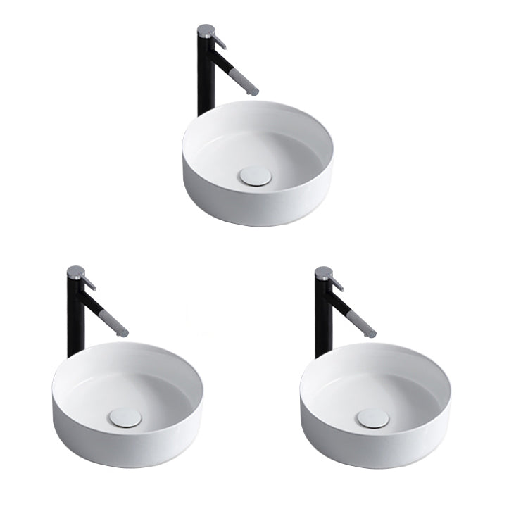 Lisslune | Modern Sink Porcelain Solid Color Round Sink
