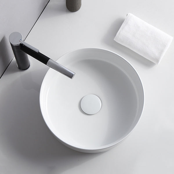 Lisslune | Modern Sink Porcelain Solid Color Round Sink