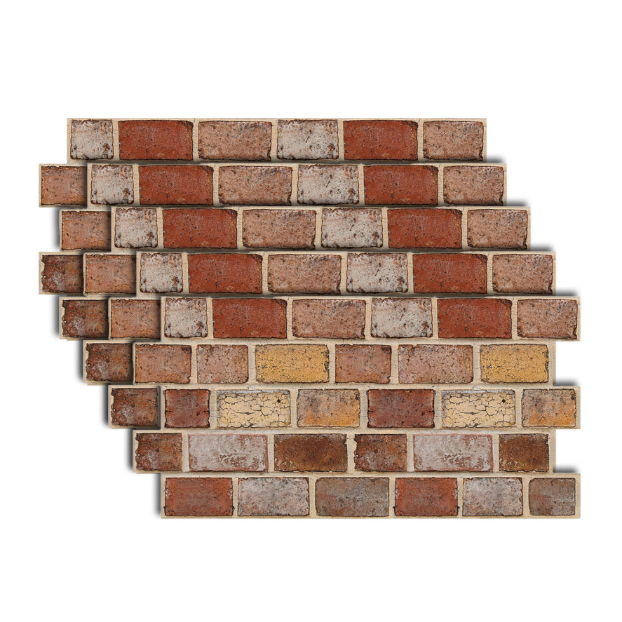 Lisslune | Artificial Brick Panel Wall Farmhouse Style Simple Living Room Wall Panel (5-Pack)