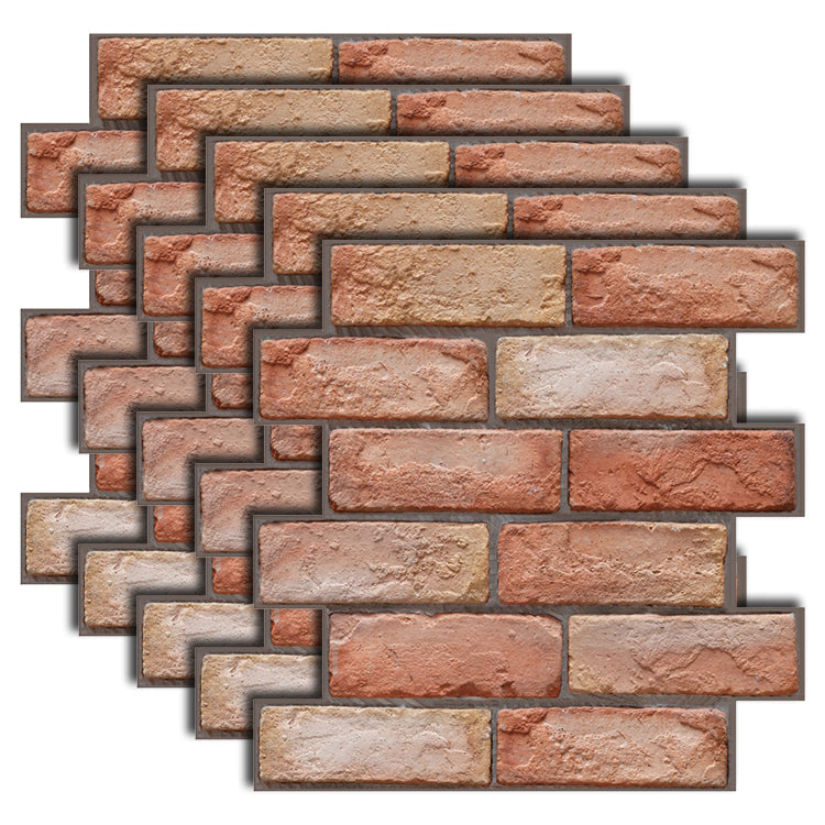 Lisslune | Artificial Brick Wall Panel Country House Style Simple Living Living Room Panel Wall (5-Pack)