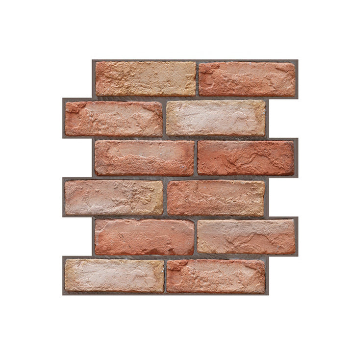 Lisslune | Artificial Brick Wall Panel Country House Style Simple Living Living Room Panel Wall (5-Pack)