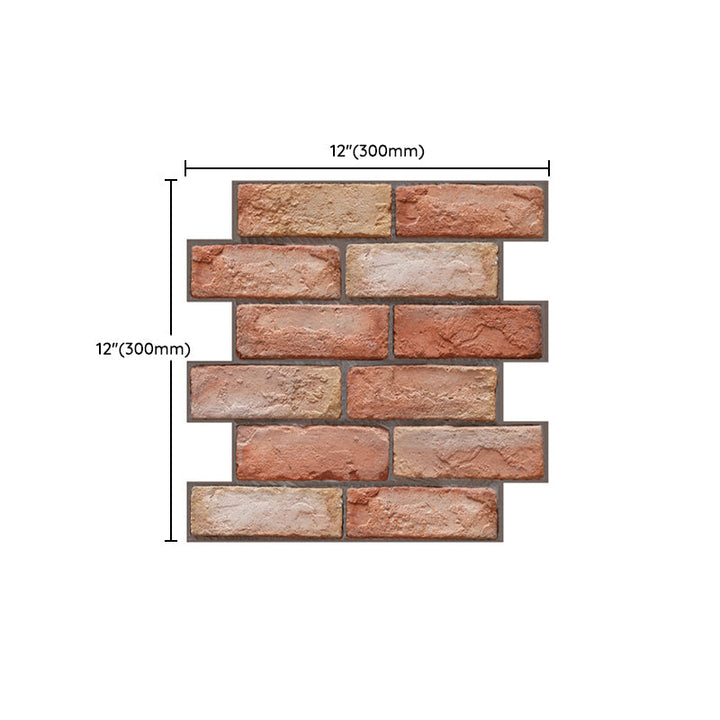 Lisslune | Artificial Brick Wall Panel Country House Style Simple Living Living Room Panel Wall (5-Pack)