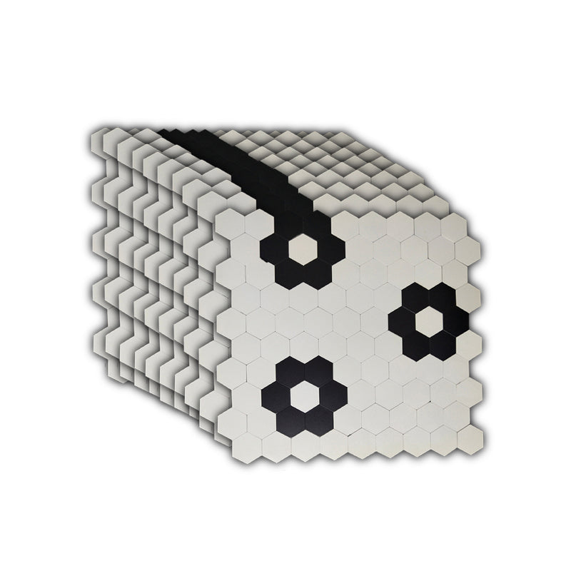 Lisslune | Hexagonal Mosaic Tiles Metal Peel and Stick Tiles for Kitchen and Bathroom, 11.8" x 11.8"