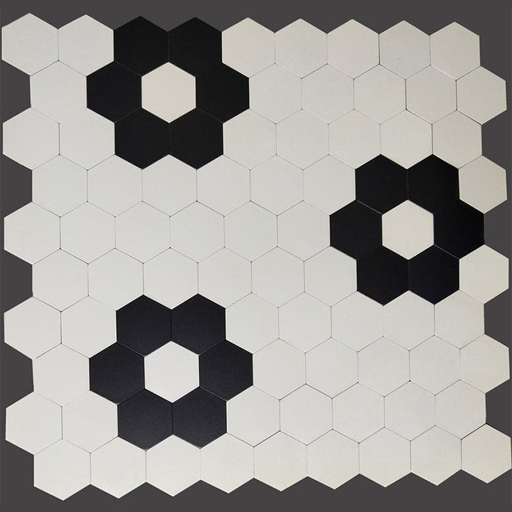 Lisslune | Hexagonal Mosaic Tiles Metal Peel and Stick Tiles for Kitchen and Bathroom, 11.8" x 11.8"