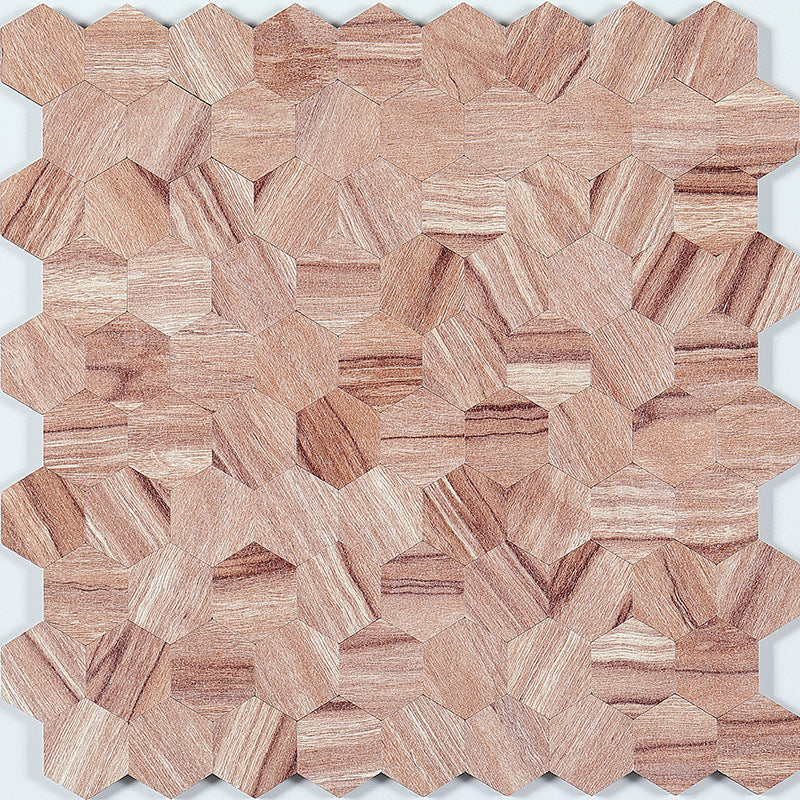 Lisslune | Hexagonal Mosaic Tiles Metal Peel and Stick Tiles for Kitchen and Bathroom, 11.8" x 11.8"