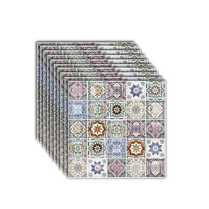 Lisslune | 12"x 12" Resin Mosaic Tiles Square Self-Adhesive Tiles for Backsplash & Wall Tile