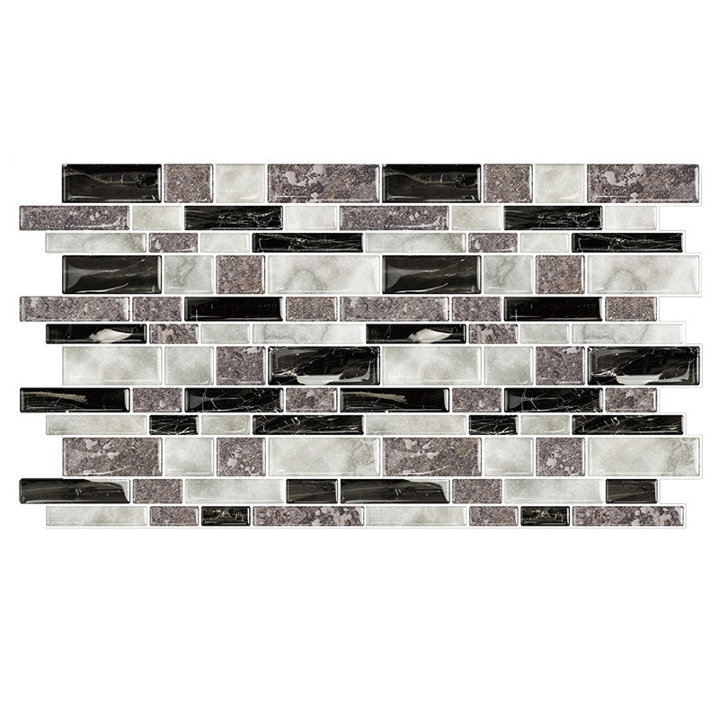 Lisslune | 12"x 12" Resin Mosaic Tiles Square Self-adhesive Tiles for Backsplash & Wall Tile