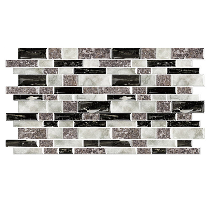 Lisslune | 12"x 12" Resin Mosaic Tiles Square Self-adhesive Tiles for Backsplash & Wall Tile