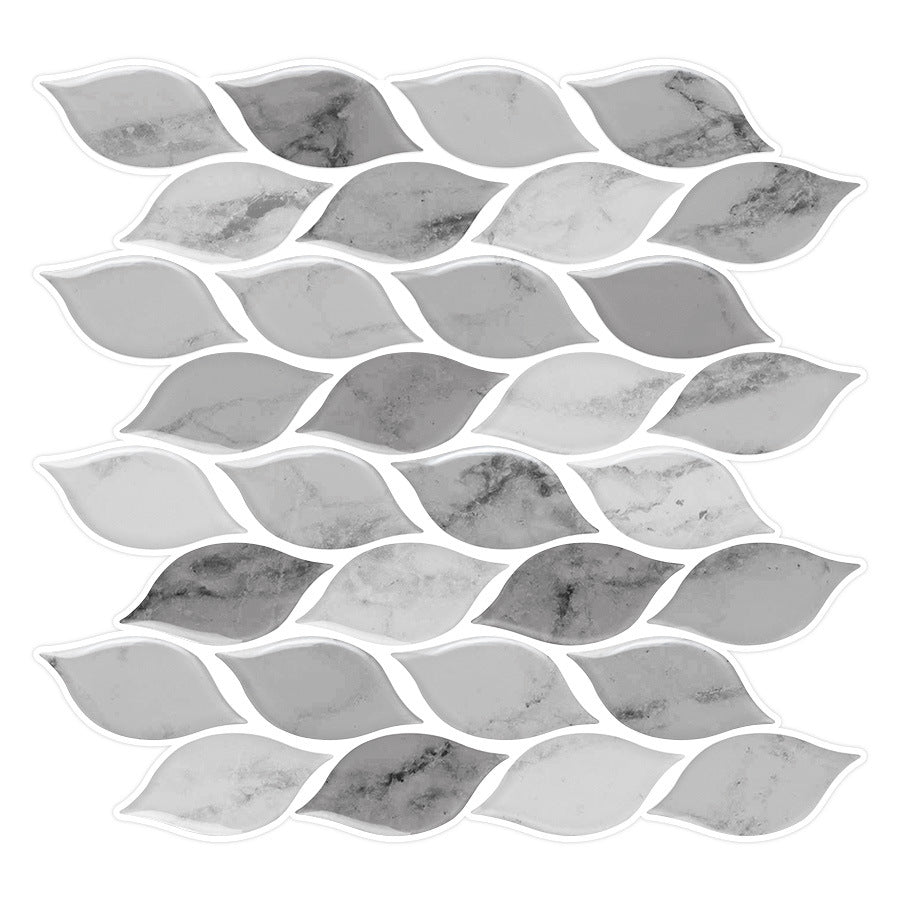 Lisslune | 12"x 12" Resin Mosaic Tiles Square Self-adhesive Tiles for Backsplash & Wall Tile