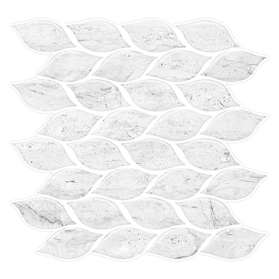 Lisslune | 12"x 12" Resin Mosaic Tiles Square Self-adhesive Tiles for Backsplash & Wall Tile