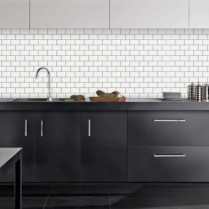 Lisslune | 12"x 12" Resin Mosaic Tiles Square Self-Adhesive Tiles for Backsplash & Wall Tile