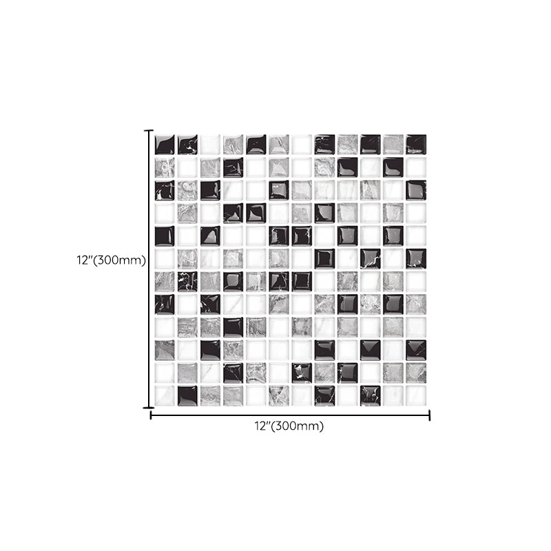 Lisslune | 12"x 12" Resin Mosaic Tiles Square Self-Adhesive Tiles for Backsplash & Wall Tile