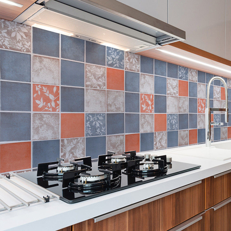 Lisslune | Square Grid Peel and Stick Tile PVC Mosaic Tile for Kitchen Backsplash