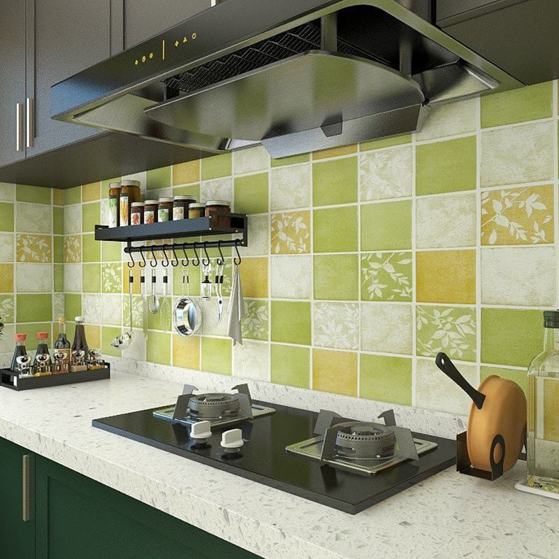 Lisslune | Square Grid Peel and Stick Tile PVC Mosaic Tile for Kitchen Backsplash