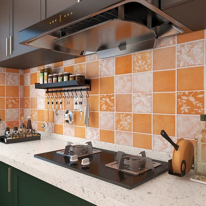 Lisslune | Square Grid Peel and Stick Tile PVC Mosaic Tile for Kitchen Backsplash